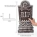 17” Halloween Foam RIP Graveyard Tombstones (Pack of 5)-Lightweight RIP Tombstone with 8 Metal Stakes for Halloween Decorations