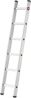 Hailo S60 ProfiStep uno, Anlegeleiter, 6 Sprossen, witterungsbeständig und wartungsfrei, belastbar bis 150 kg, silber, Made in Germany, 7106-007