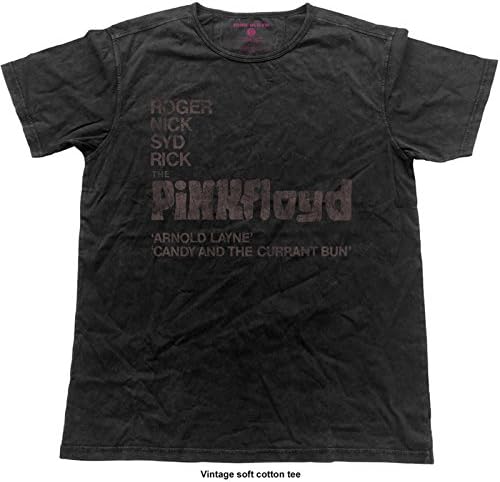 Pink Floyd T Shirt Arnold Layne Demo Official Vintage Finish Mens Black
