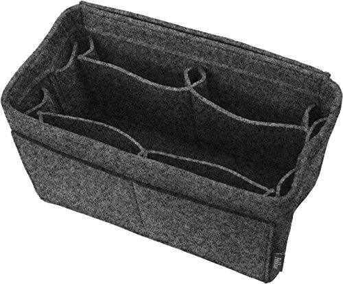 Pelikus Felt Purse & Tote Organizer Insert/Multi-Pocket Handbag Shaper (Medium, Grey - m)