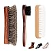Dpowro Pack of 3 Shoe Shine Brush Kit with Shoe Dauber, Soft Horsehair Bristles for Shoes, Leather Cloth, Bags(Brown)