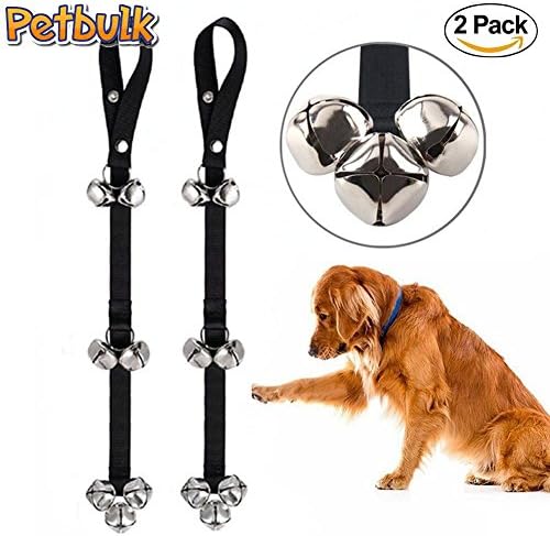 Dog Doorbells 2 Pack Premium Quality Training Potty Great Dog Bells Adjustable Door Bell Dog Bells for Potty Training Your Puppy the Easy Way - Premium Quality - 5 Extra Large Loud 1.4 DoorBells