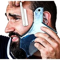 New Innovative Design Beard Shaping Tool, PCEPEIVK Beard Trimming Shaper Template Guide for Shaving or Stencil With Full-Size Comb