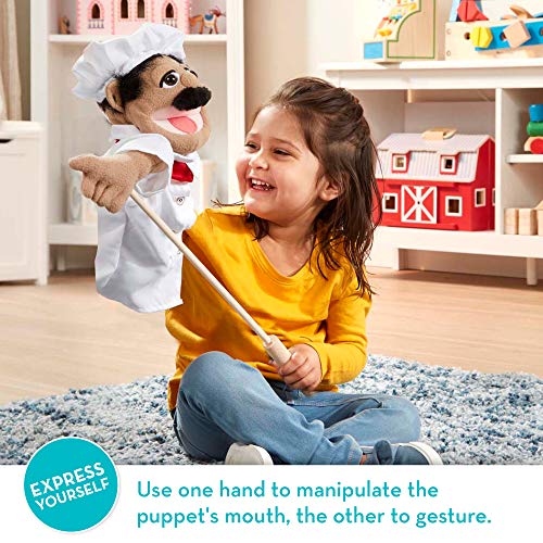 Melissa & Doug Chef Puppet with Detachable Wooden Rod (Puppets & Puppet Theaters, Animated Gestures, - //coolthings.us