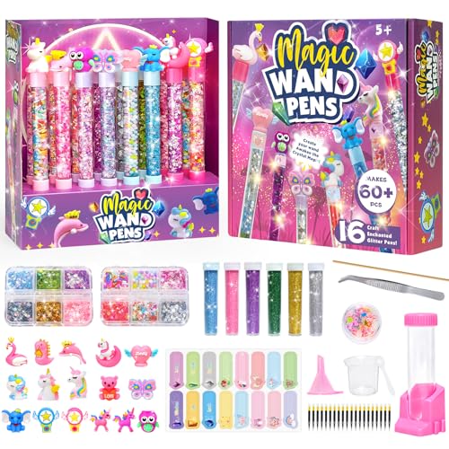 Craft Kits for 6 7 8 9 10 Year Old Kids, Gifts for 5-12 Year Old Girls, Arts and Crafts for Kids Age 6 8 9 DIY Pen Making Kit, Personalised Pen Creator Studio Girls Boys Birthday Presents Creative Toy
