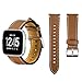 CreateGreat Leather Bands Compatible Fitbit Versa,Classic Vintage Genuine Leather Replacement Accessories Wristbands with Stainless Metal Clasp for Fitbit Versa Smartwatch