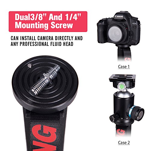 Camera Monopod,WIth Fluid Pan Head Quick Release Plate And Removable feet, 63 Inch Max Load 11 LB for DSLR Cameras or Video
