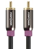 FosPower Subwoofer Cable (10 FT) RCA to RCA Audio