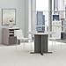 Bush Business Furniture Series A & C 42 Inch Round Conference Table in Pewter
