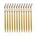 Terra Hiker Ultra-lightweight Tent Stakes, Stake Kit with Pulling Cords & Carrying Pouch, 18 cm Long Aluminum Alloy Tent Pegs for Camping Tent