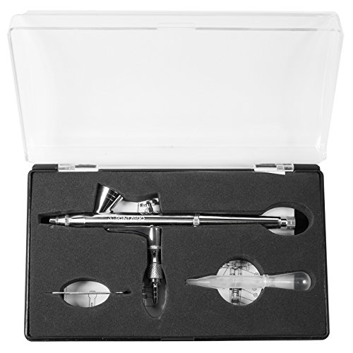 PointZero Dual-action 2cc Gravity-feed Airbrush Set - 0.2mm Nozzle