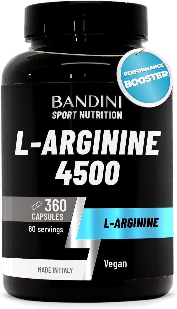 Bandini L-Arginine 360 Capsules 4500 mg High Dosage Vegan