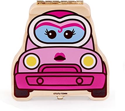 Anbaby Baby Teeth Box Save Wooden Boxes Customize Personalized Deciduous Souvenir Box Cartoon (Molly)