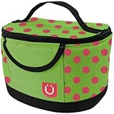 Zuca LunchBox Spotz (Color: Green with Pink spots, and black borders)