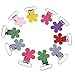 10Pcs Mini Plum Shape Suspender Pacifier Braces Clip Holder for Baby Decorative Metal Pacifier Clip Holder Multi-Color