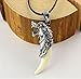 Jovana 1PC Cool Brave Man Wolf Tooth Necklace Titanium Steel Domineering Pendant Necklace
