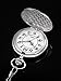 Mudder Silver Quartz Pocket Watch Stainless Steel Pocket Watch with Chain