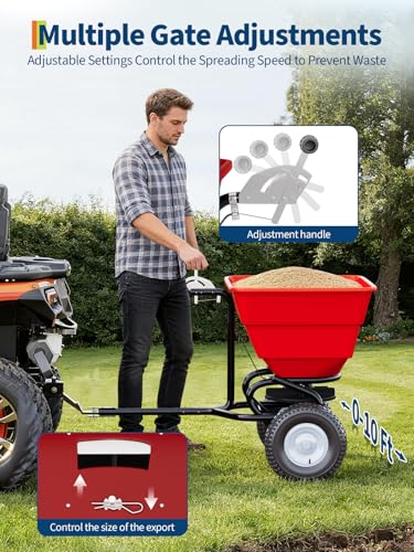 Heavy Duty 130 lbs Tow-Behind Broadcast Spreader photo 8
