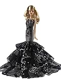 HongShun Black Fashion Lovely Mermaid Princess Dress for 11 inch Doll Clothes