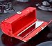 JapanBargain, Set of 3 Lipstick Case Holder with Mirror Satin Silky Fabric With Gorgeous Design,Assorted Colors
