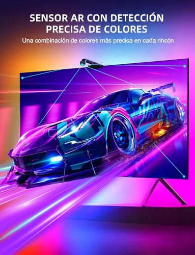 Tira Led TV Con Cámara, 16.5ft/5M TV Tira LED, Luces Led RGB Adaptan Televisor de 40 a 85 Pulgadas, para Juego y Entretenimiento Doméstico, Remoto+Control de App TV Backlight,Trabaja con Android y iOS