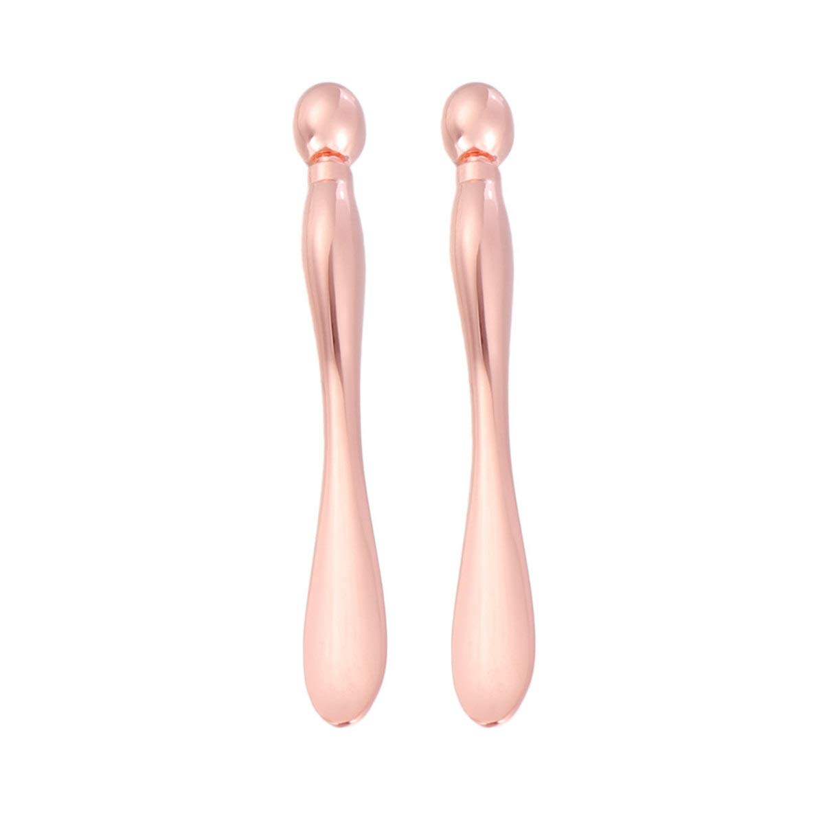 Beaupretty Eye Cream Massgae Sticks Alloy Eye Cream Applicator Eye Roller Facial Face for,2pcs(Rose Gold) Skin Care Roller