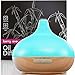 Berry Ave Aroma Therapy Essential Oil Diffuser, Ultrasonic Cool Mist Humidifier for Office Home or Baby, Adjustable 7 Color LED, Timer and Auto-Shut Off Safety Feature ( 300ml, Wood Grain)