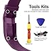 UMTELE Replacement Bands for Charge HR, Soft Silicone Interchangeable Strap with Metal Buckle Clasp for Fitbit Charge Heart Rate Wristband, Purple, Large