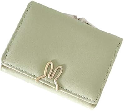 Amazon 財布 レディース 財布 二つ折 極小 手のひら ウォレット 可愛い 小さめ シンプル うさぎ 学生 通学 かわいい 誕生日 紙幣 カード がま口 プレゼント ブラック ブルー カーキ色 ピンク グリーン ノーブランド品 シューズ バッグ