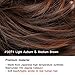 Tousled Updo Messy Bun Hair Piece Scrunchies Synthetic Wavy Bun Extensions Rubber Band Elastic Scrunchie Chignon Instant Ponytail Hairpiece for Women #30T4 Dark Auburn & Medium Brown