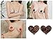 GEOOT Nipple pasties Cover Satin Pasties Disposable Adhesive(12 Pairs) Black
