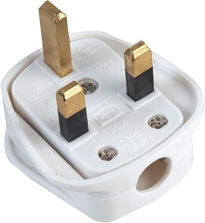 PRO ELEC 9518 5A White 13A UK Mains Plug with 5A Fuse