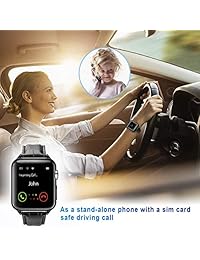 Reloj inteligente, Bluetooth Smartwatch pantalla táctil con cámara, relojes inteligentes resistente al agua reloj de pulsera inteligente teléfono compatible Android para hombres mujeres niños