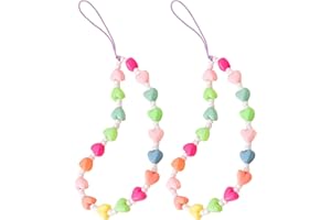 Staqlo Beaded Phone Lanyard Strap Girly Style Fixed Beads Pearl Neck Lanyards