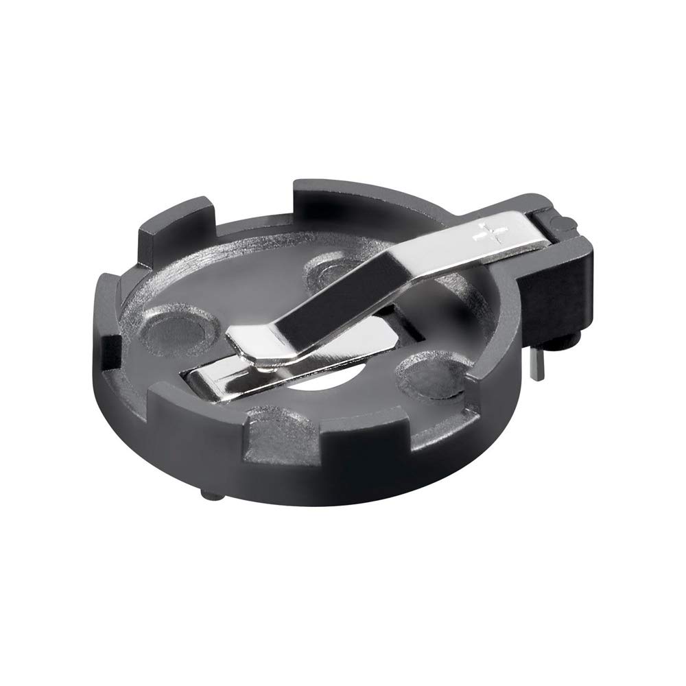 Goobay 56617 CR2012-2032 button cell holder - max. 20 mm black Print assembly horizontal (2-pin)