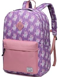 Backpack for Little Girls,Vaschy Preschool Backpacks for kindergarten with Chest Strap Large Pink Unicorn