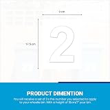 Rubigo 4 x Bin Numbers for Wheelie Bins 0-9 17.5cm Weatherproof Self-Adhesive view 6