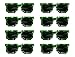 8-Bit Pixelated Sunglasses Birthday Party Favors (8 Pack) - Party Bag Fillers for Miner Themed Parties