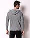MODCHOK Men's Casual V Neck T-Shirt Long Sleeve Hoodie Sports Hooded Jacket Tops (L, Light Grey 1)