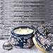 Scented Candle 16OZ Large Ceramic Jar Soy Candle Gift, Bamboo Lime Fresh Home Fragrance, 3-Wick Natural Wax, Birthday Candle Gifts for Women