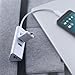 AUKEY USB-C Hub with Ethernet, 3 USB 3.0 Ports, Silver Aluminum Body for MacBook 2016, ChromeBook Pixel, Other Type-C Supported Devices