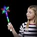 Windy City Novelties Frozen Snowflake Light-up Princess Wand - 4 Light Modes - High Powered LEDs