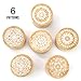 ItAll Wood Rubber Stamp Set of 6 with Floral Flower Pattern for Kids Scrapbooking Card Making