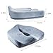 Houseasy Memory Foam Office Chair & Car Seat Cushion for Back Pain and Sciatica Relief, Gray