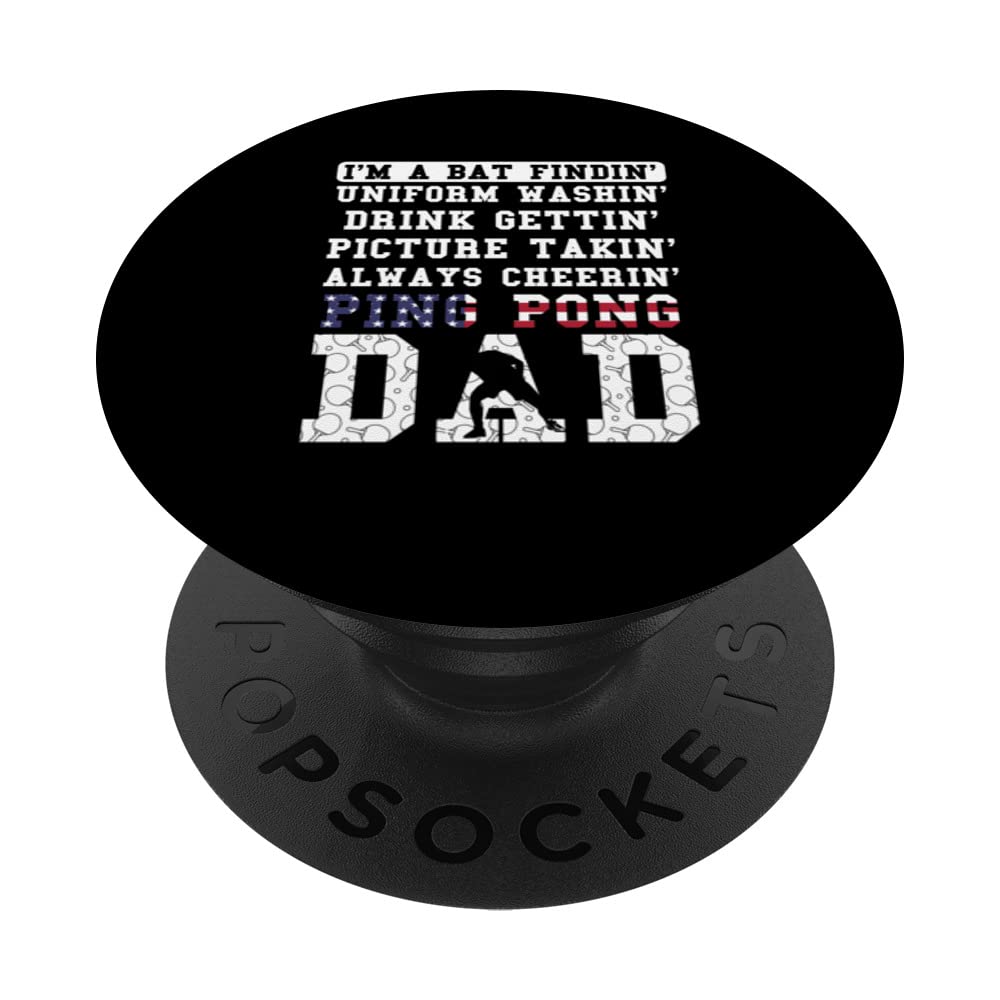 I'm a bat findin' washin ping pong dad table tennis PopSockets Swappable PopGrip