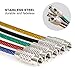 20pcs Wire Keychains, SENHAI Key Ring 2mm 4 Inches Cable Loops Stainless Steel Gear for Hanging Luggage Tag, Keyrings and ID Tag Keepers
