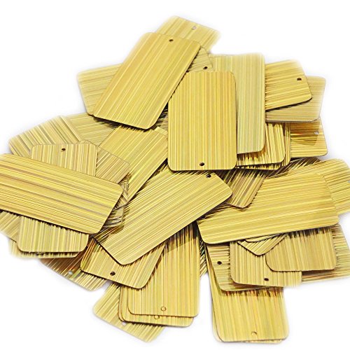 Gold City Lights Reflective Metallic Rectangle Long 1.5