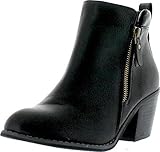 Reneeze Polo-01 Womens Fashionable Stacked Heels Ankle Booties