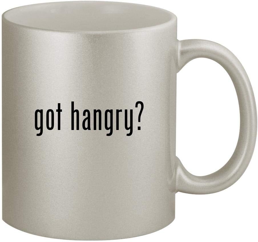 got hangry? - 11oz Silver Coffee Mug Cup, Silver