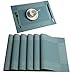 U'Artlines Placemat, Crossweave Woven Vinyl Placemat Washable Table Mats Blue